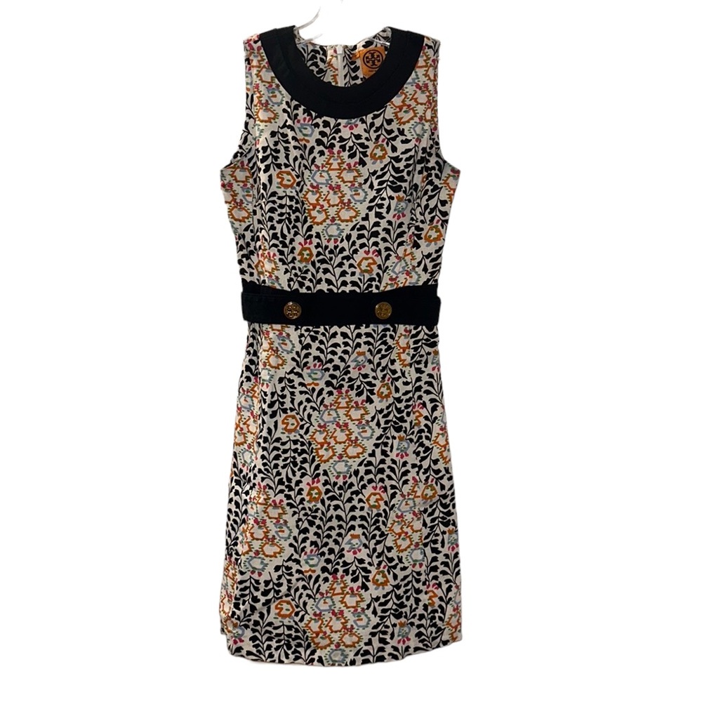 Tory Burch Melanie Linen Floral Sheath Dress Size 0